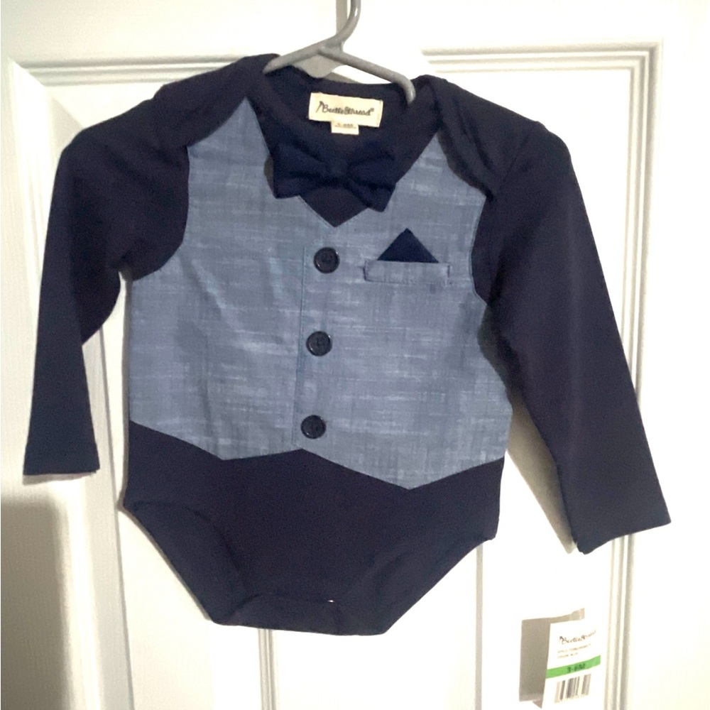 Blue Bodysuit One Piece with Elegant Design